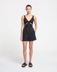 Masami Glass Poplin Shorts | Black