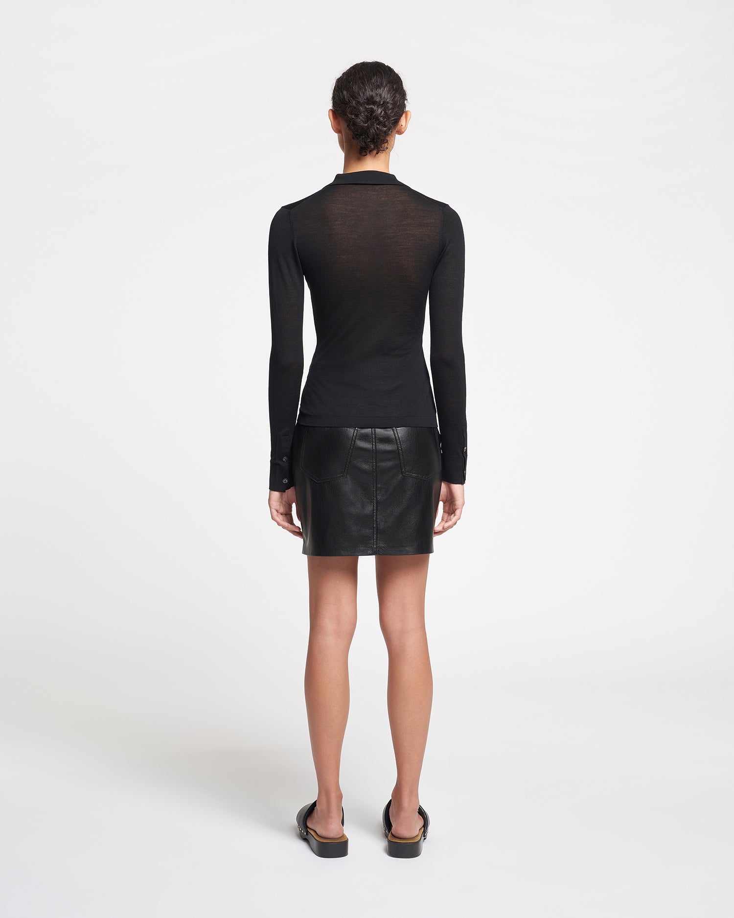 Thalia Superfine Merino Cardigan | Black