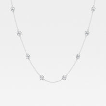 3.00 CT Round Lab-Grown Diamond | Station Necklace | 14K White Gold | F Color | VS Clarity
