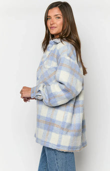 Neve Check Jacket | Blue