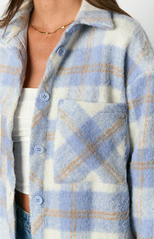 Neve Check Jacket | Blue