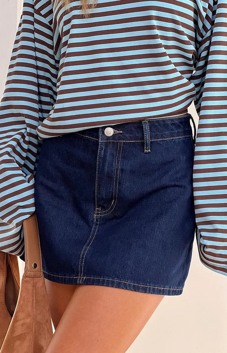 Penny Mini Skirt | Dark Denim