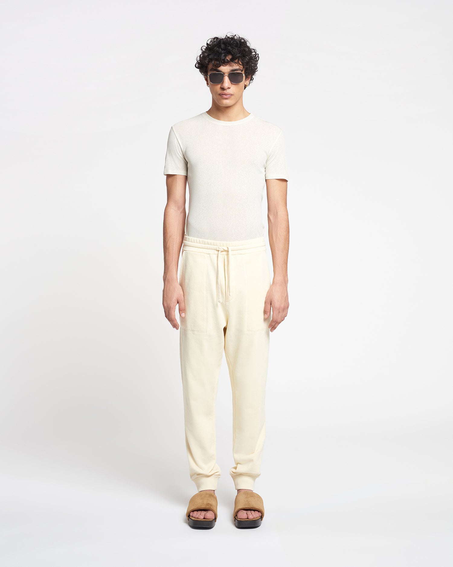 Shay Organically Grown Cotton Sweatpants | Creme