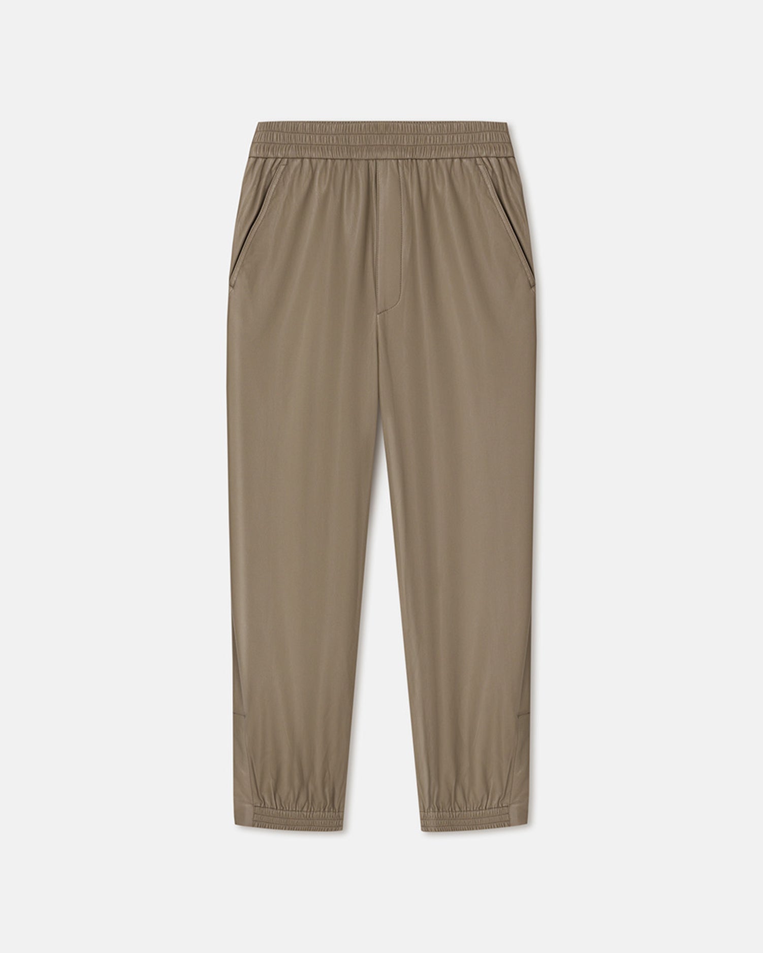 Goro Vegan Leather Pants | Light Khaki