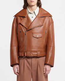 Berti Regenerated Leather Jacket | Tan