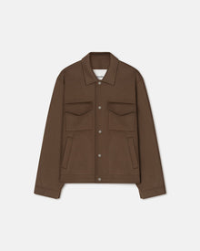 Rhys Double Wool And Silk-Blend Jacket | Chocolate Chip