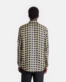 Sebas Printed Silk-Twill Shirt | Diamond Check