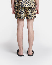 Amil Printed Twill-Silk Shorts | Leopard