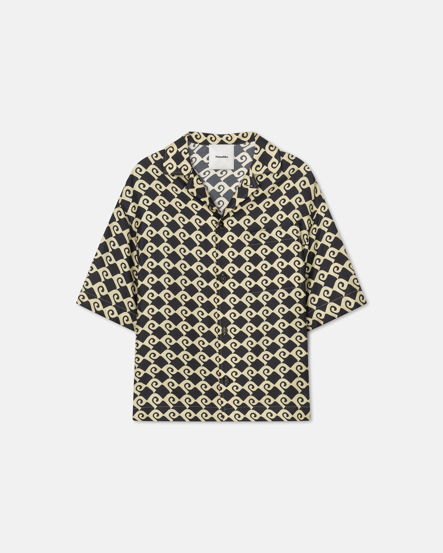 Maxton Printed Silk-Twill Shirt | Diamond Check