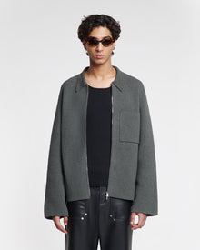 Belmer Terry-Knit Cardigan | Graphite