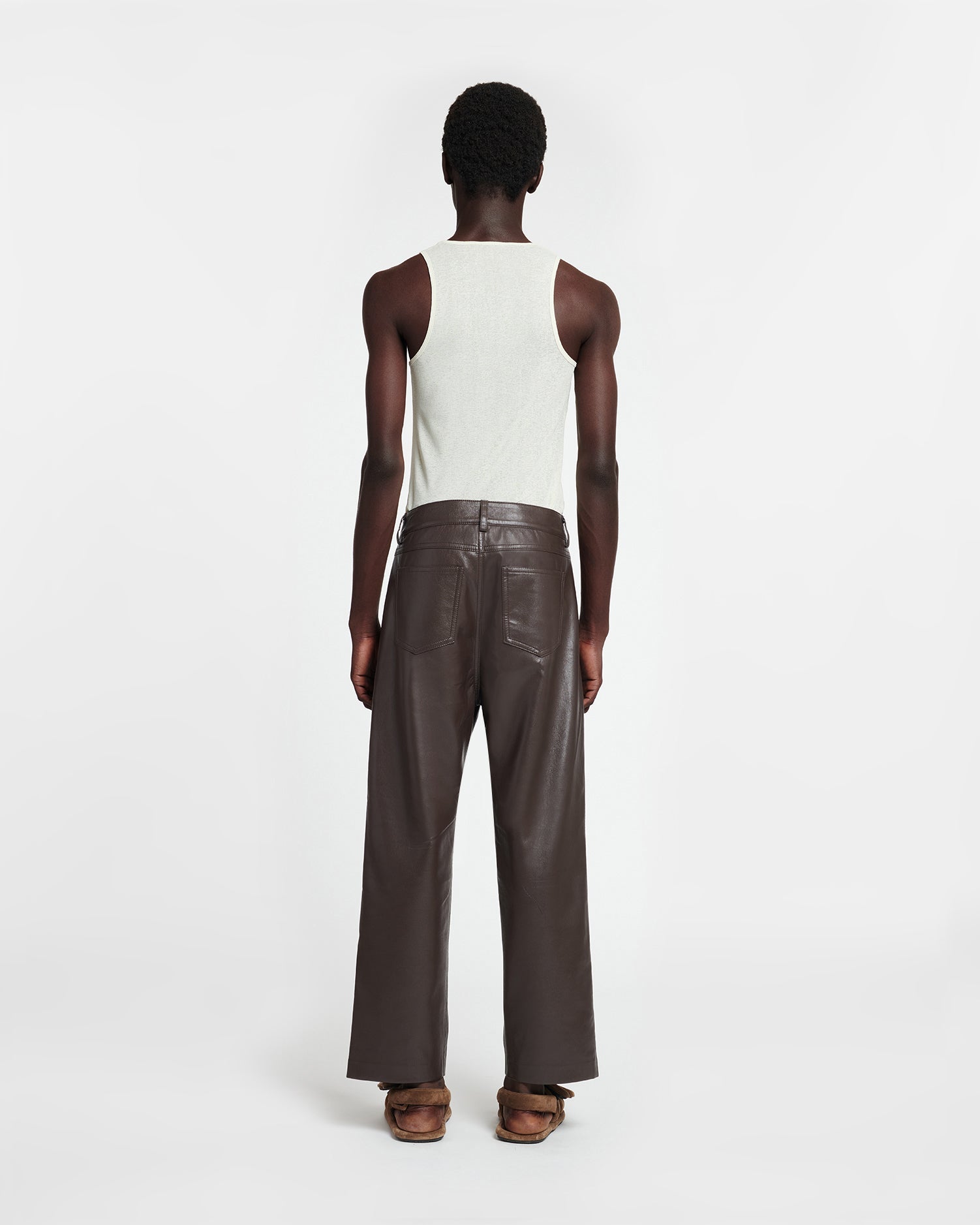 Quido Regenerated Leather Pants | Coffee Bean