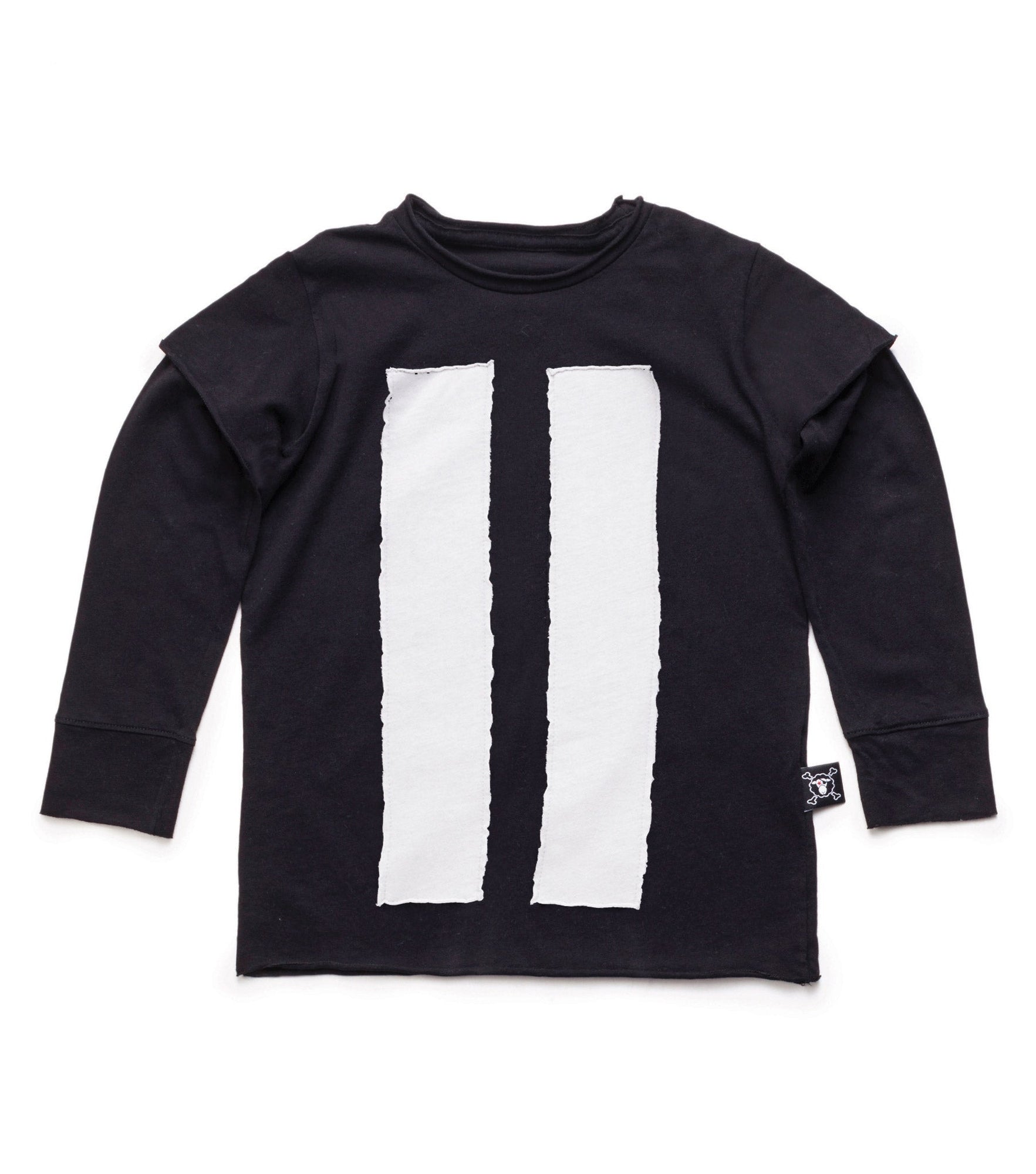 Kid | Striped Patch Shirt | Black