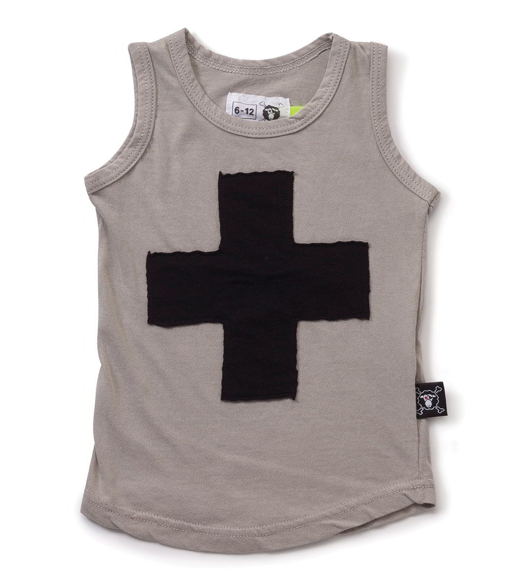 Kid | Plus Patch Tank Top | Light Grey