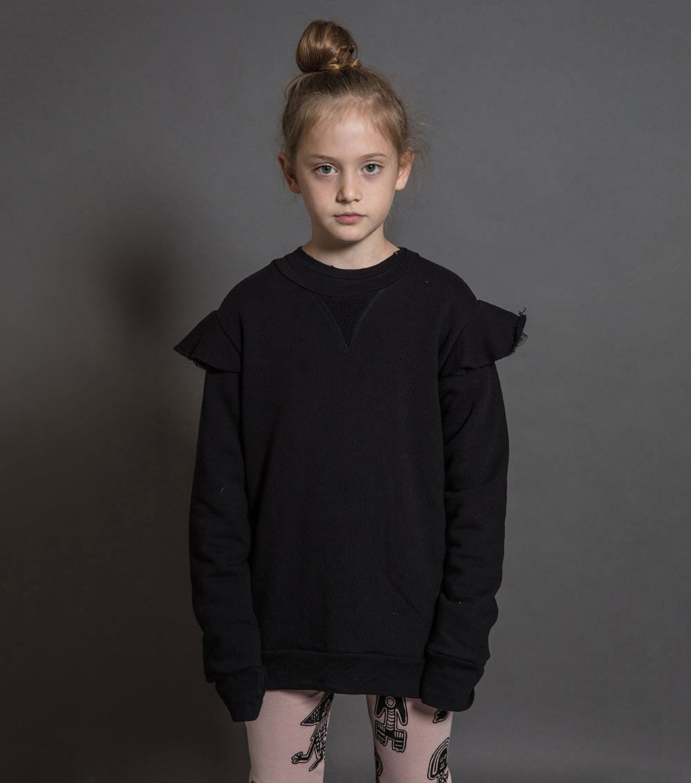 Kid | Embroidered Star Sweatshirt | Heather Grey