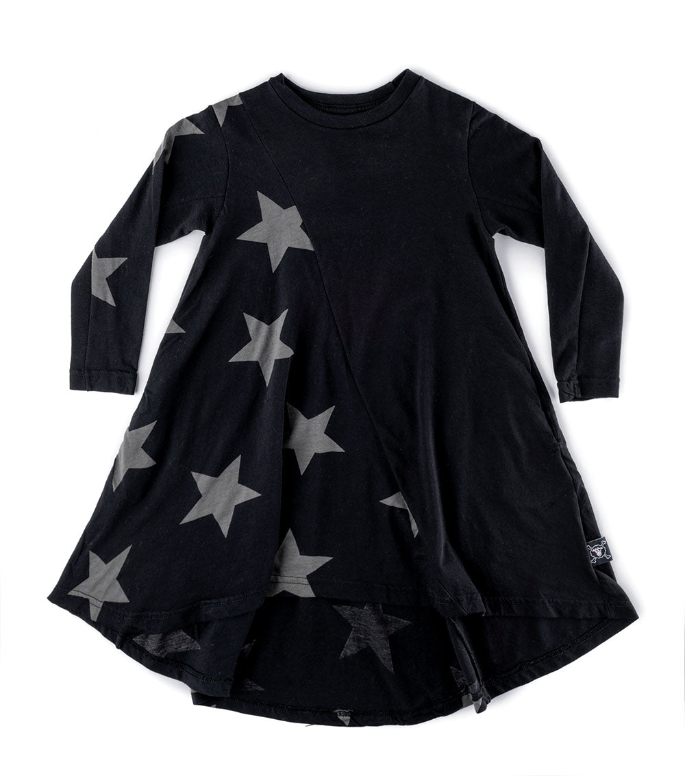 Kid | Half & Half Star 360 Dress | Black