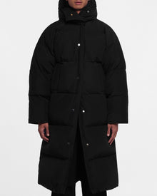 Riva Tech Poplin Puffer Coat | Off Black