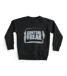 Kid | Sprayed Control Freak Sweatshirt | Black
