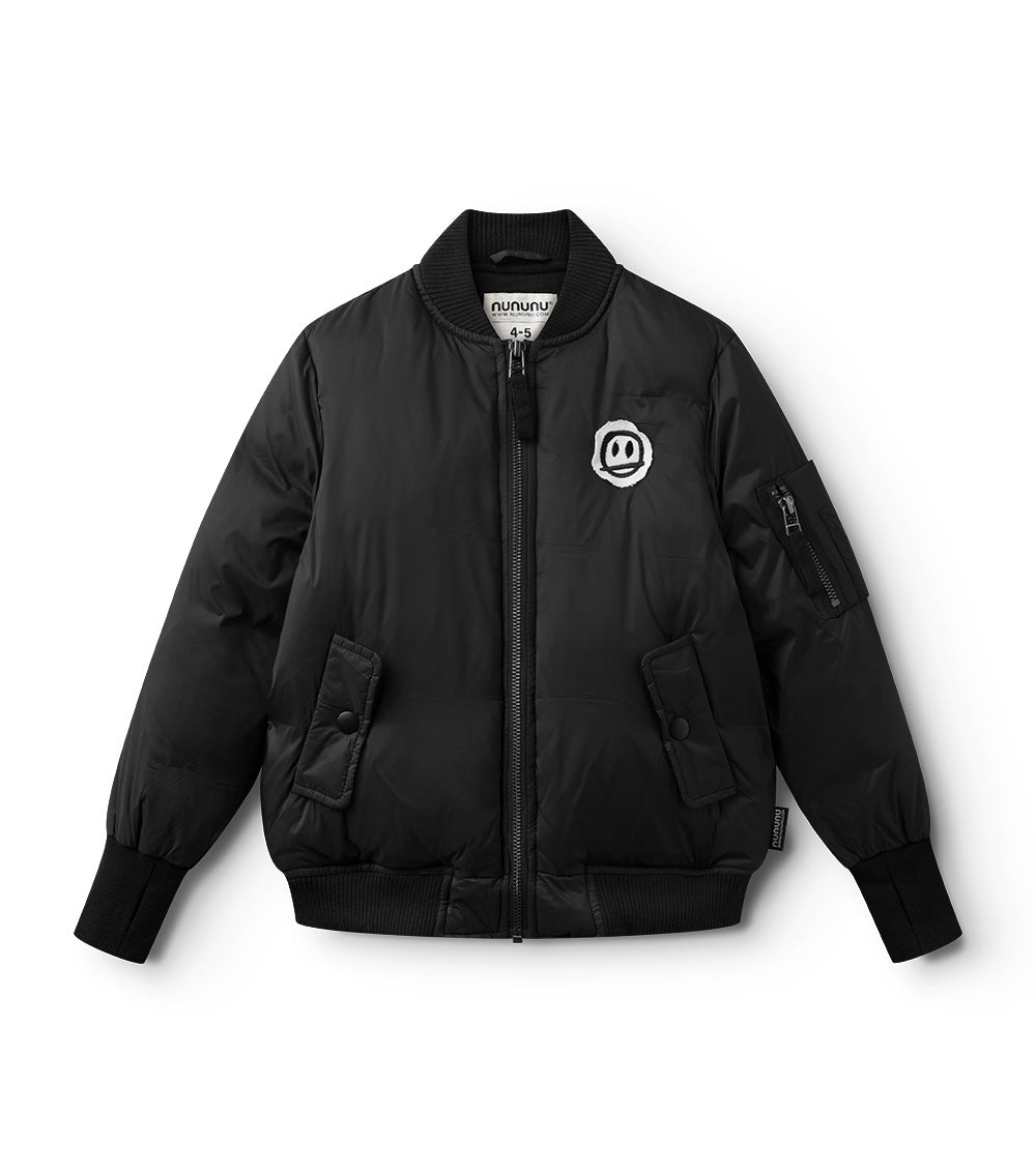 Kid | Sprayed No! Down Bomber Jacket | Black