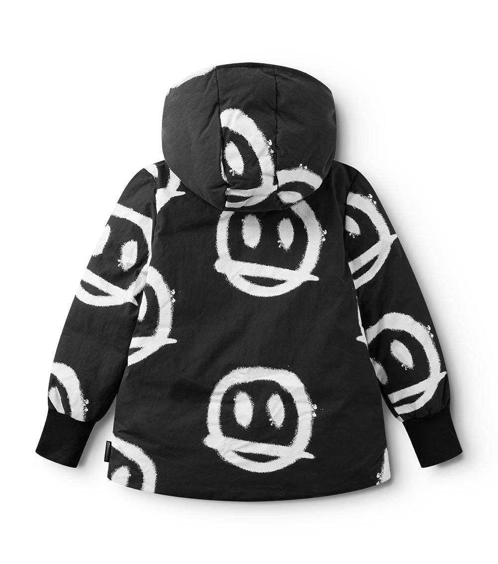 Kid | Sprayed Smiles Down Jacket | Black