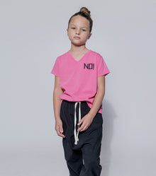 Kid | No! V Shirt | Lava Pink