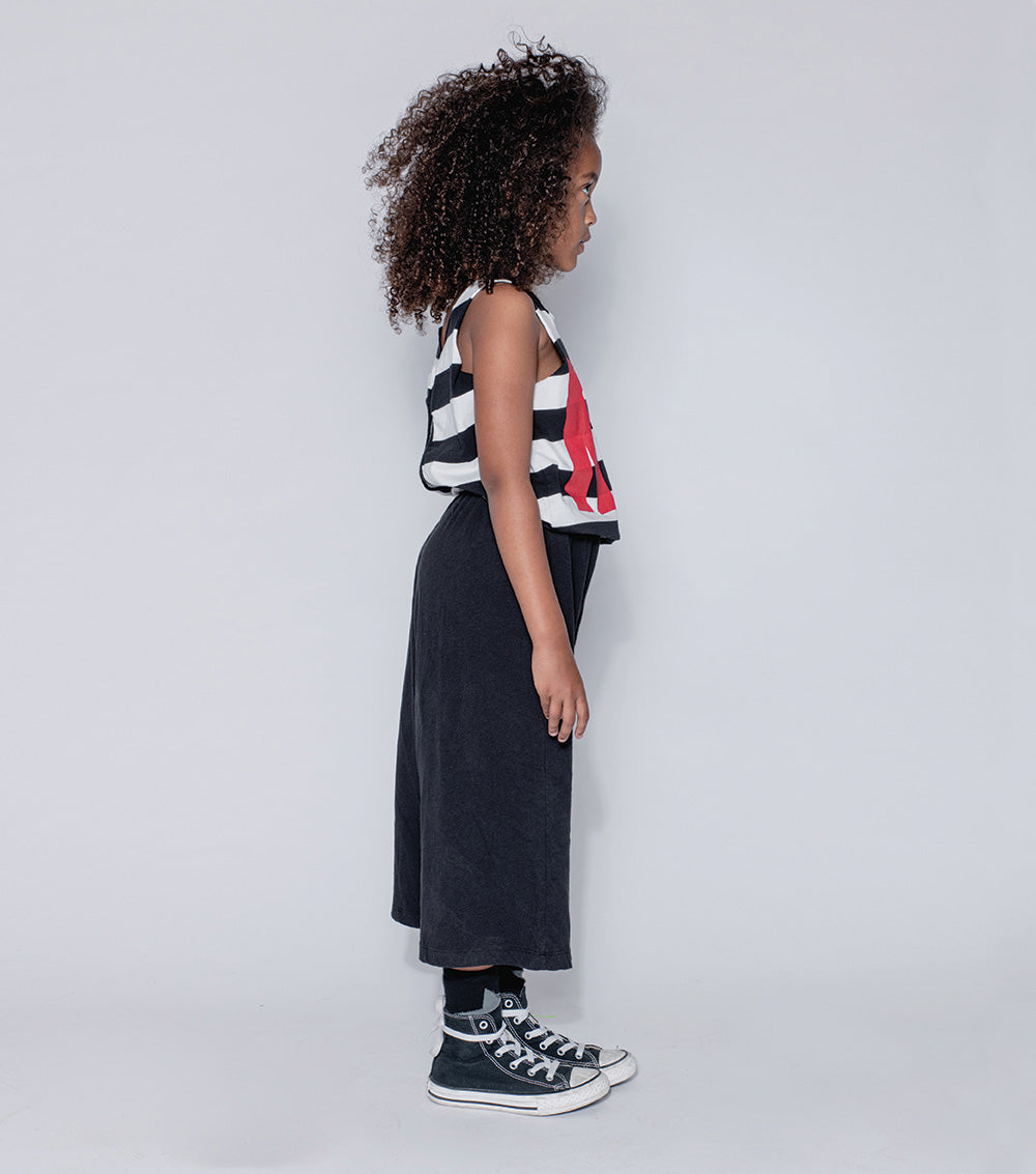 Kid | Striped No! Overall | Black