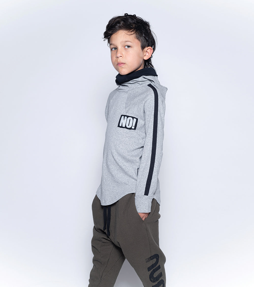 Kid | No! Patch Ninja Shirt | Heather Grey