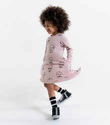 Kid | 360 Skull Mask Dress | Powder Pink