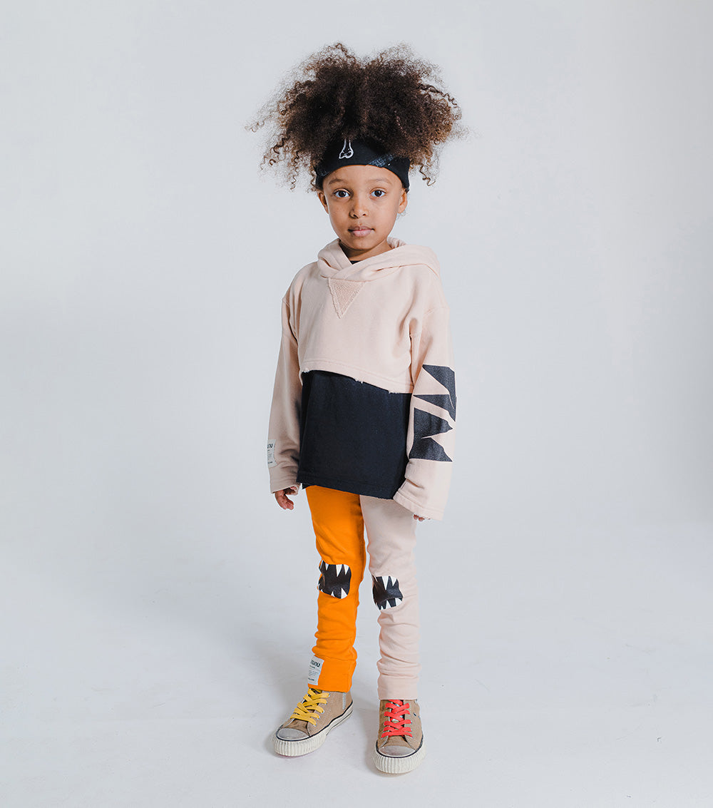 Kid | Cropped Hi-Lo Hoodie | Black