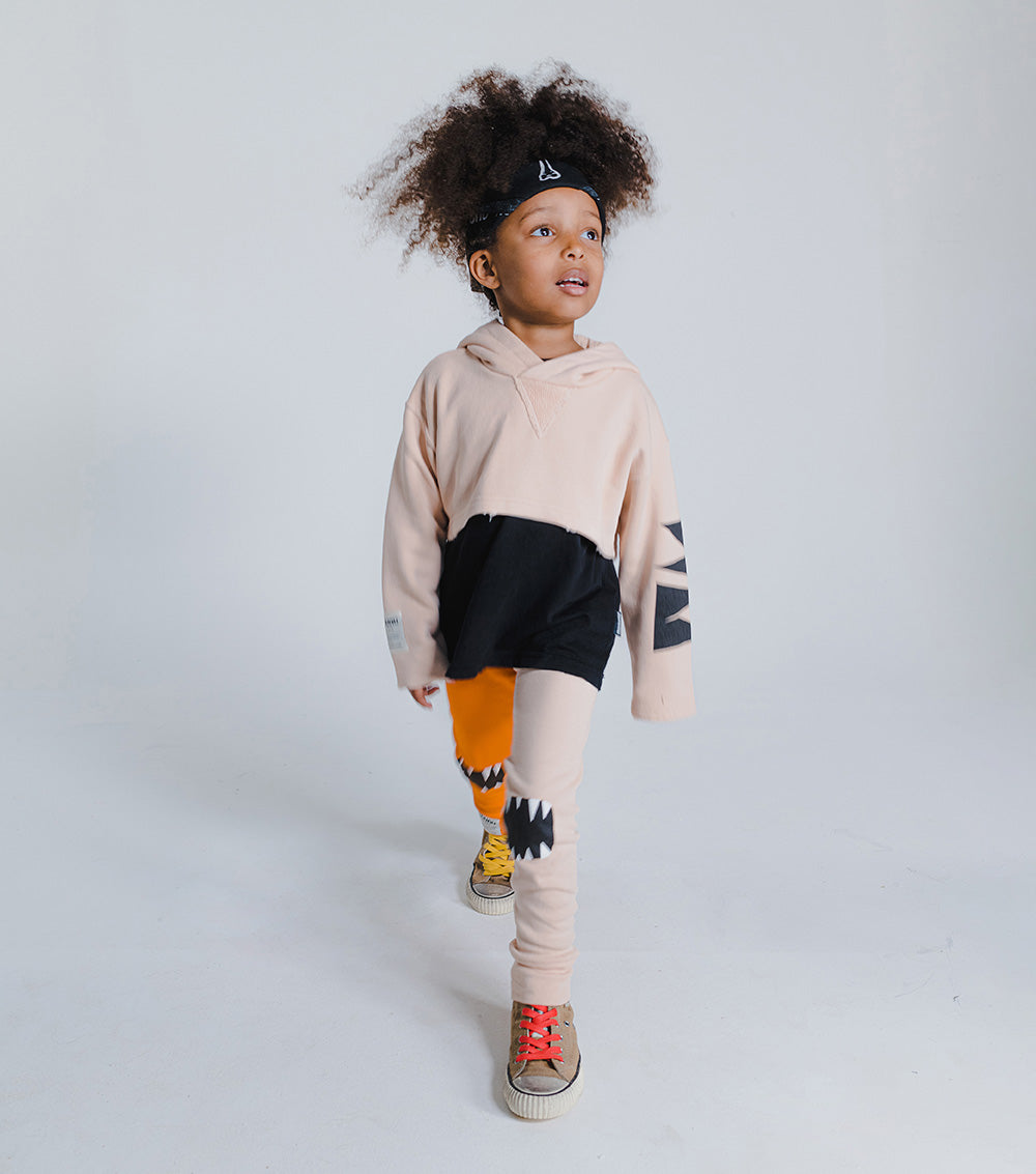 Kid | Jester Leggings | Orange x Nude