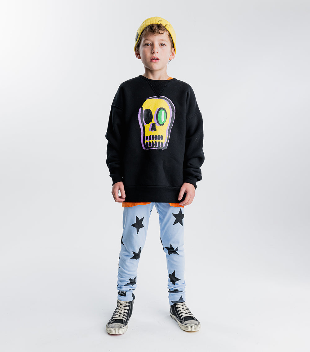 Kid | Dizzy Skull Heavy Sweatshirt | Black