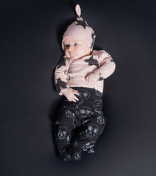 Newborn | Skulls Footed Leggings | White