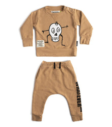 Newborn | Goofy Skull Baby Set | Mocha