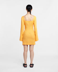 Gilia Ruched-Front Dress | Orange Pf23