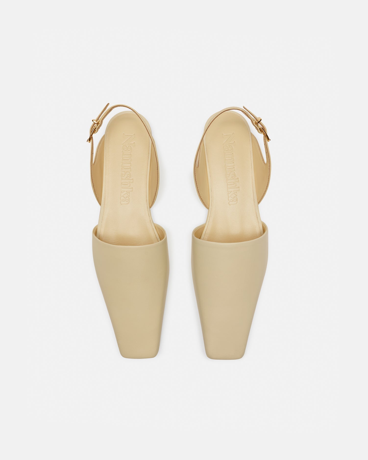 Womens | Maimu Leather Point-Toe Flats | Off White