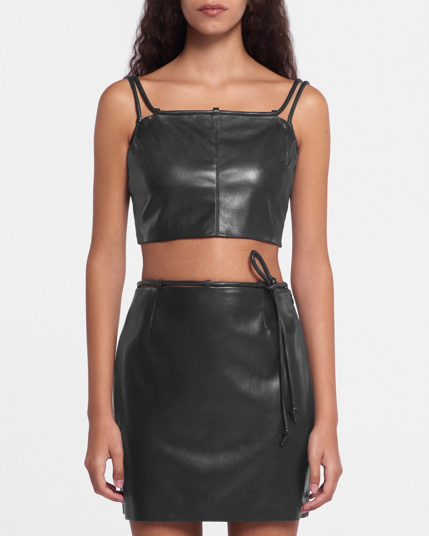 Loga Saleokobor Alt-Leather Top | Black