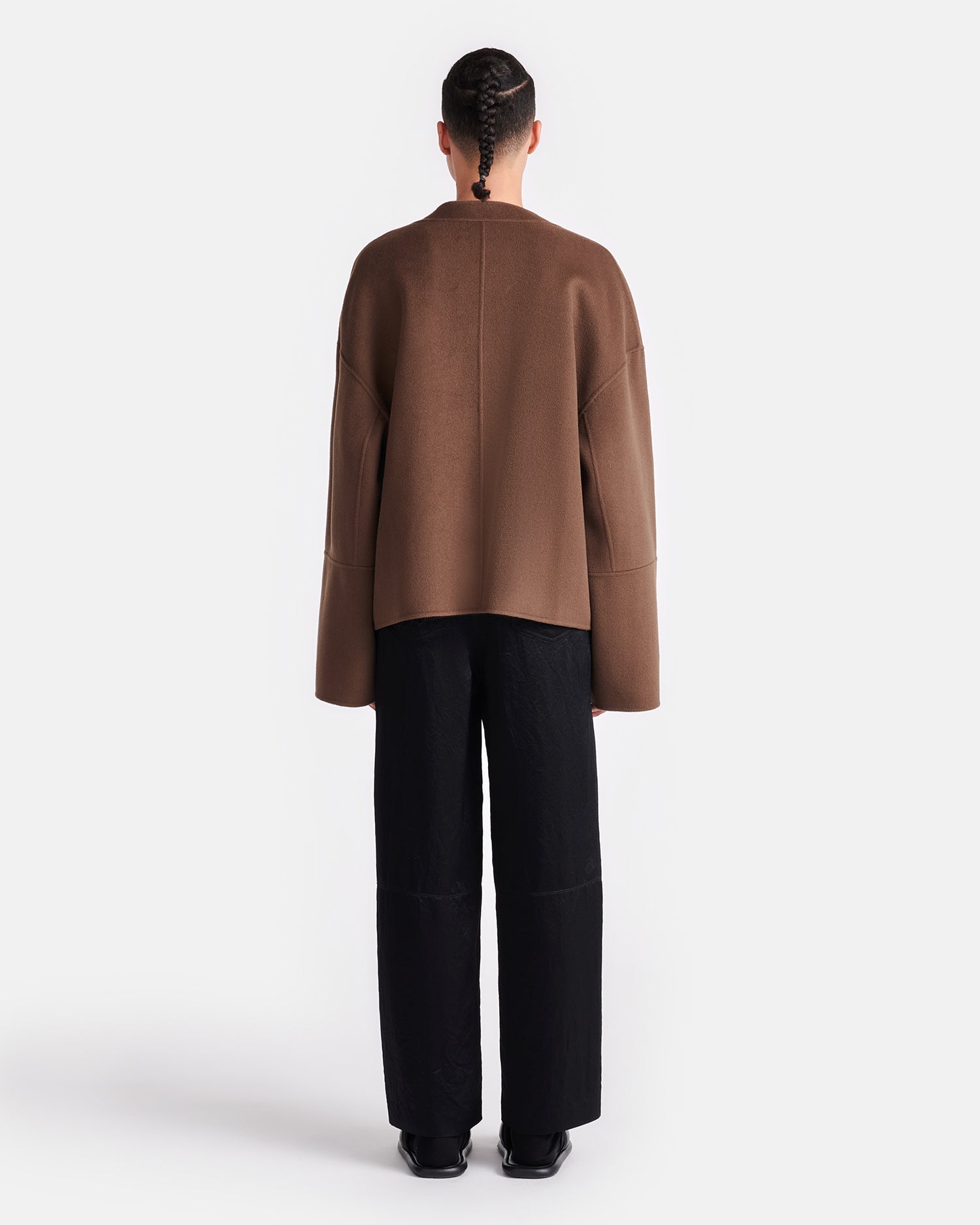 Dodie Double Wool And Silk Blend Jacket | Chocolate Chip