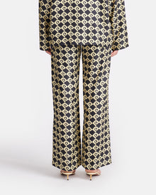 Brenda Printed Silk-Twill Pants | Diamond Check