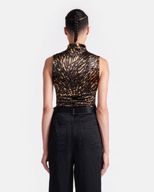 Annyka Printed Crushed-Velvet Top | Fur Stroke Animal