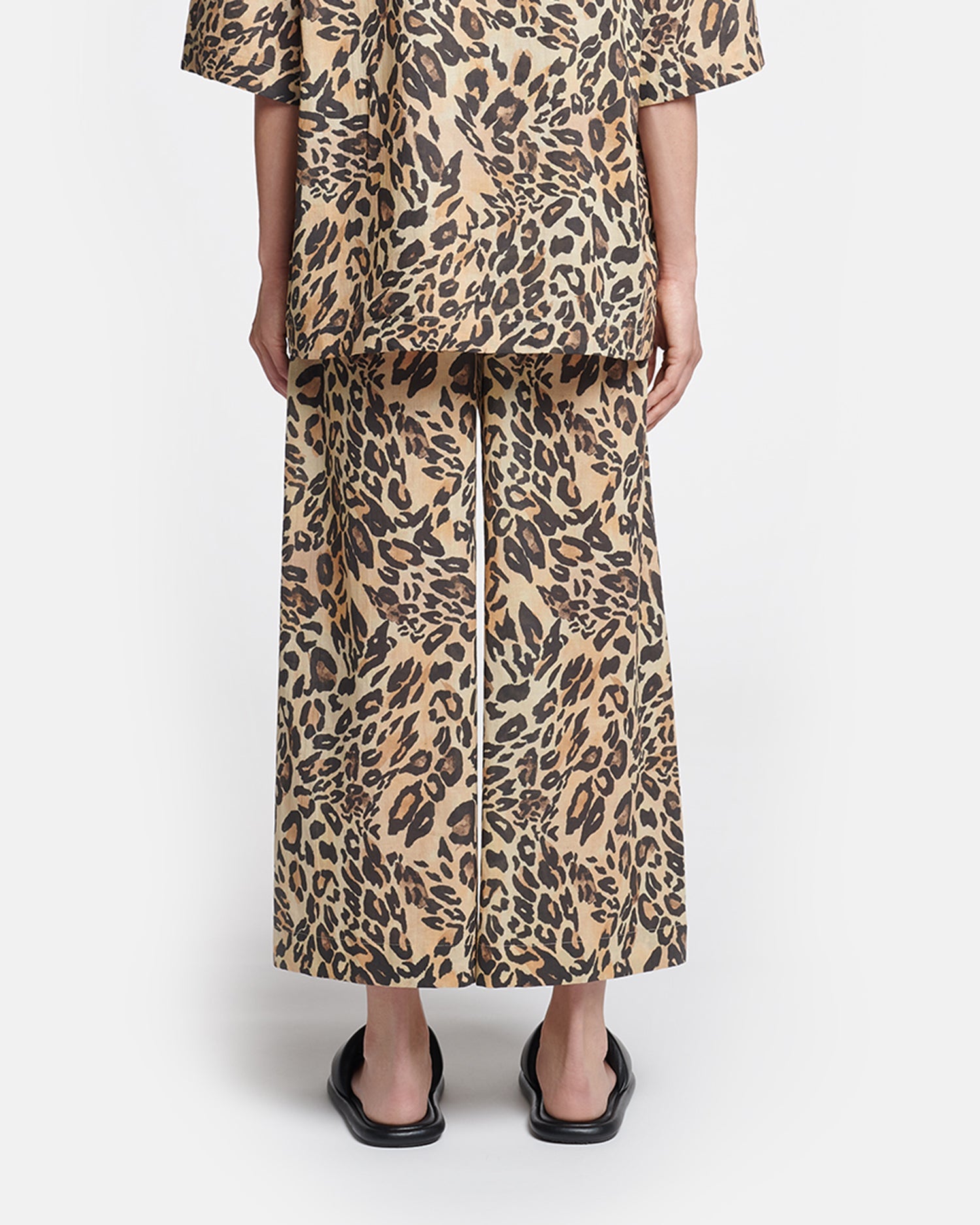 Kyler Printed Cotton-Voile Pants | Leopard