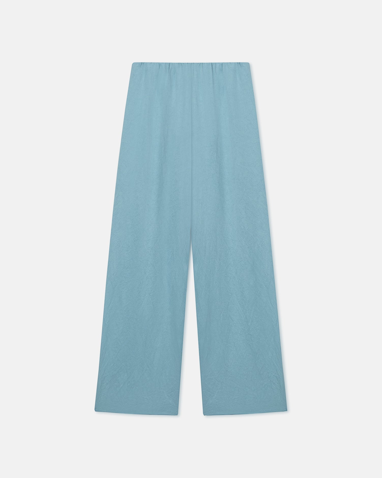 Brenda Crinkled-Satin Pants | Aqua