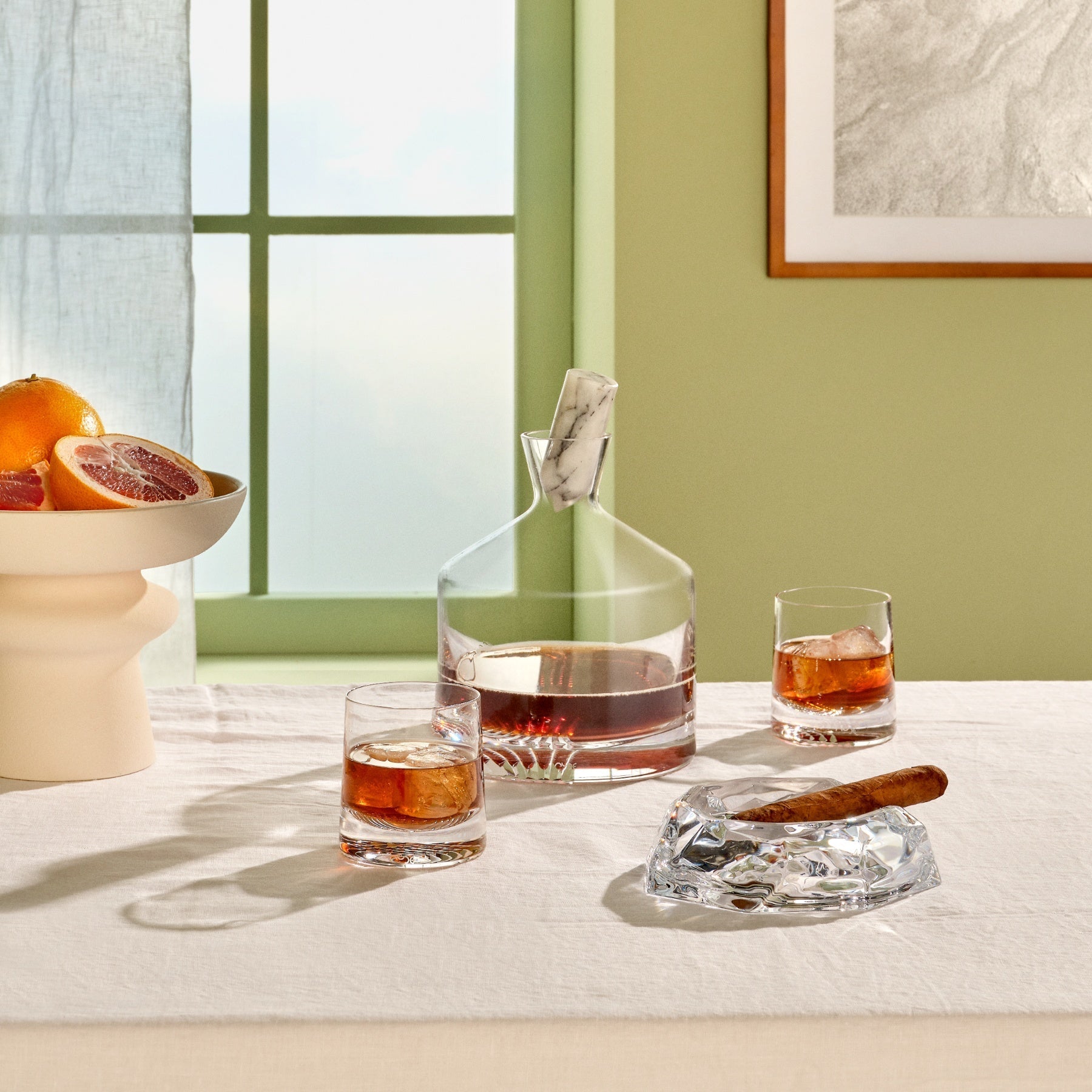 Alba Whisky Sof Glasses | Clear Crystal | Set of 2