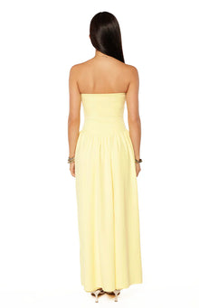 Nate Strapless Formal Maxi Dress | Yellow