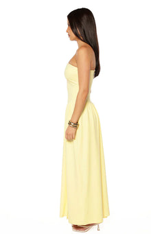 Nate Strapless Formal Maxi Dress | Yellow