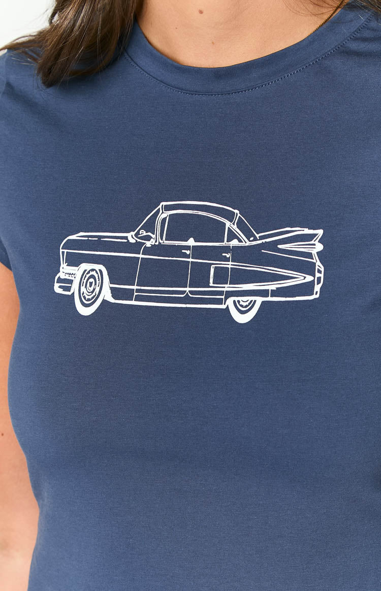 Car Baby Tee | Navy