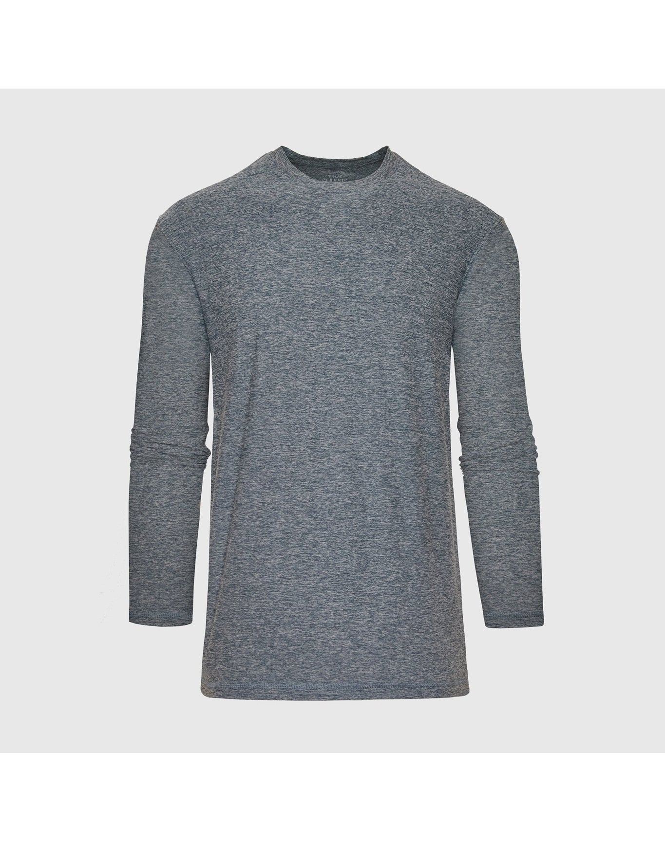 Navy Active Long Sleeve Crew T-Shirt | Heather