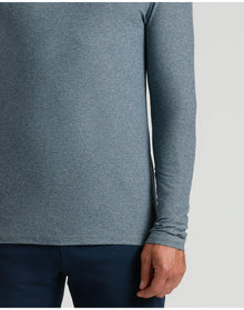 Navy Active Long Sleeve Crew T-Shirt | Heather