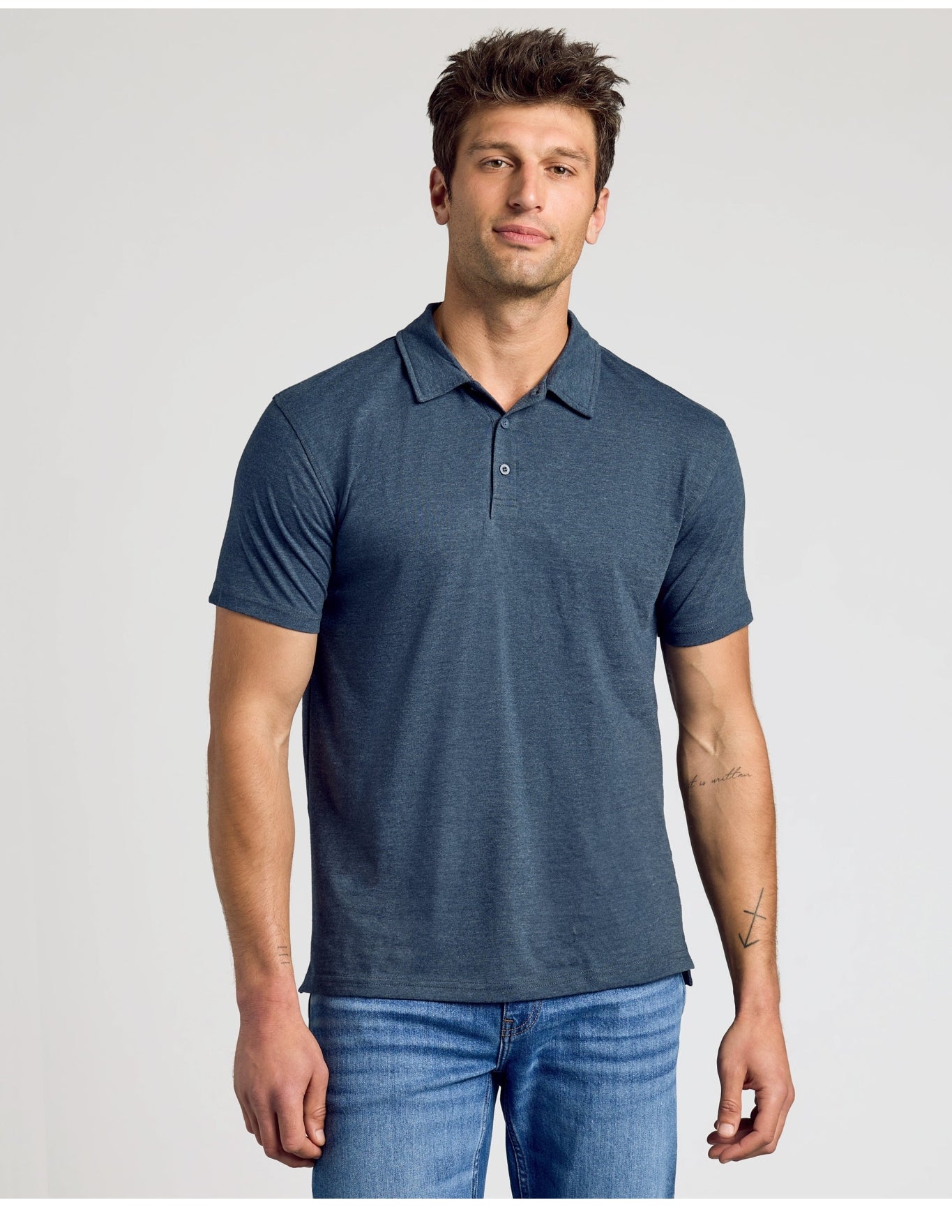 Navy Classic Polo | Heather