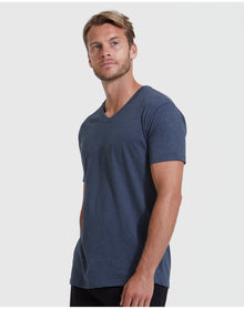 Navy Classic V-Neck | Heather
