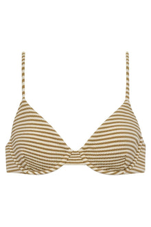 Dainty Bikini Top | Neutral Stripe