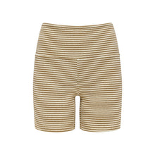 Midi Bike Short | Neutral Stripe